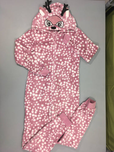 Surpyjama rose moucheté blanc renne?, moins cher chez Petit Kiwi