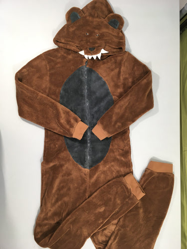 Surpyjama brun ours velours, moins cher chez Petit Kiwi