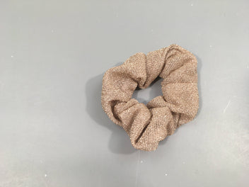 Chouchou beige paillé