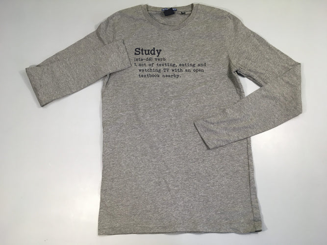 T-shirt m.l gris chiné Study, moins cher chez Petit Kiwi
