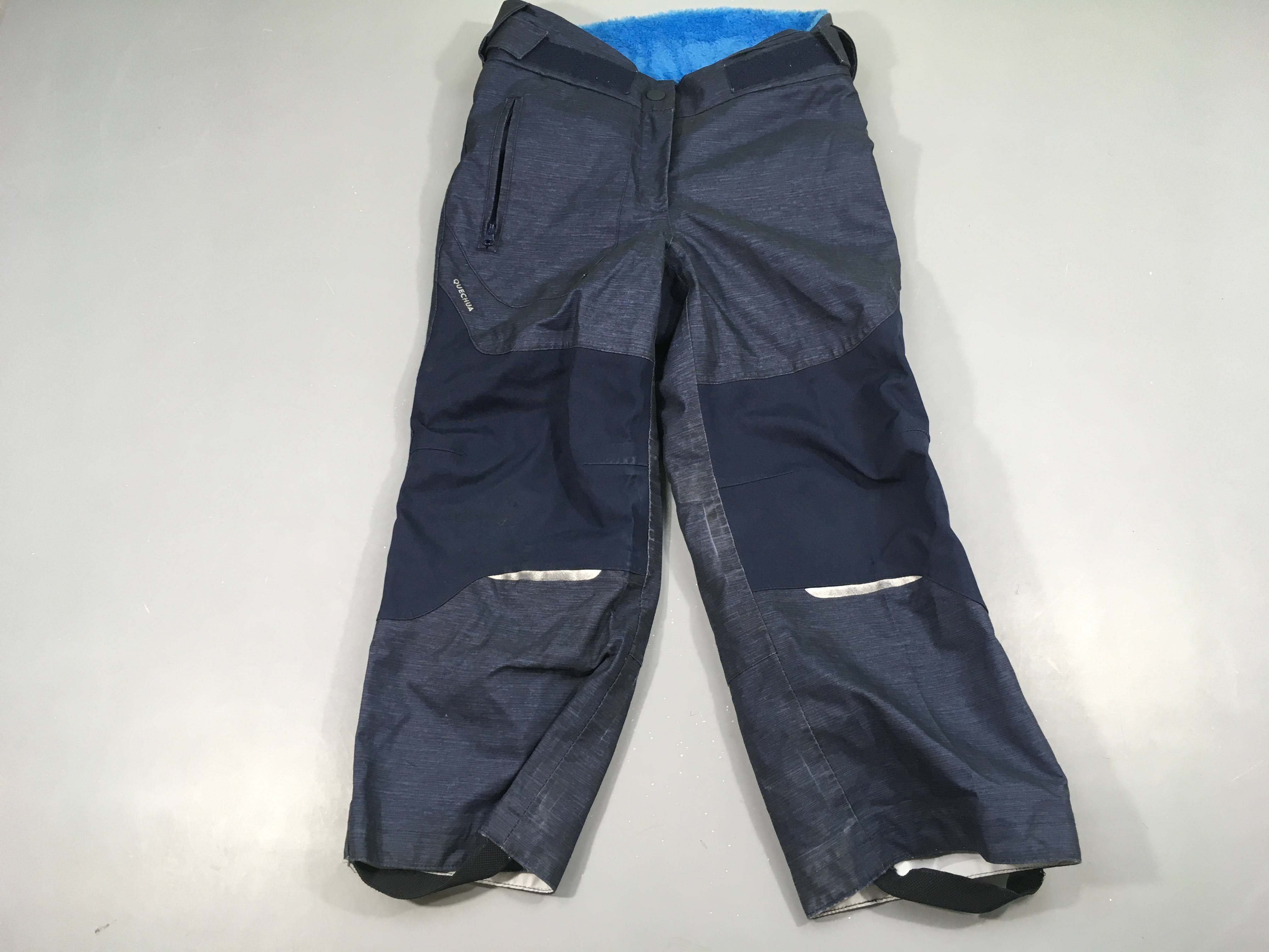 Pantalon de randonnée/anti froid bleu foncé flammé, doublé velours (taille estimée)