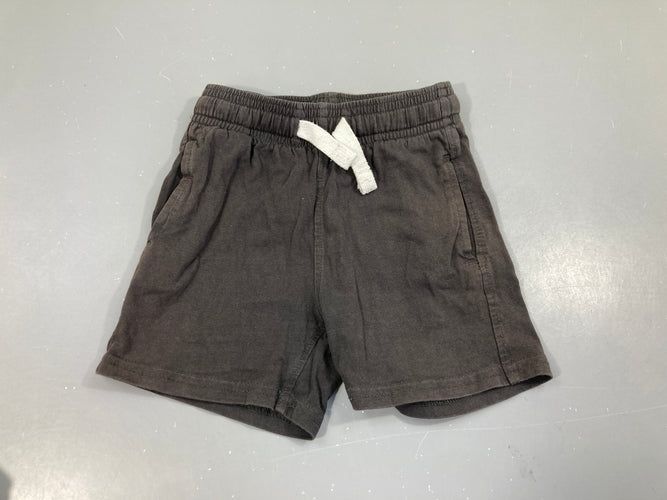Bermuda jersey gris foncé, décoloré, moins cher chez Petit Kiwi