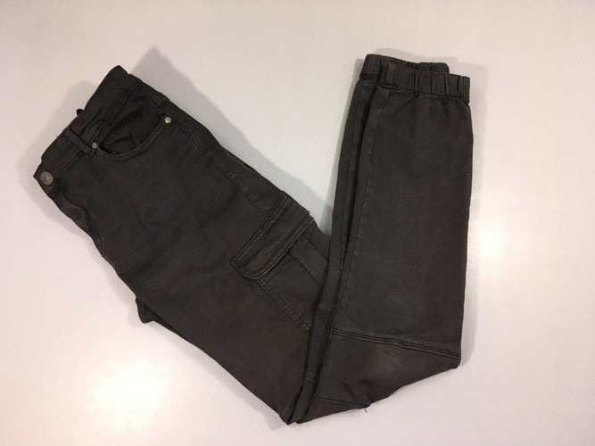 Pantalon cargo noir taille et chevilles élastiques, moins cher chez Petit Kiwi