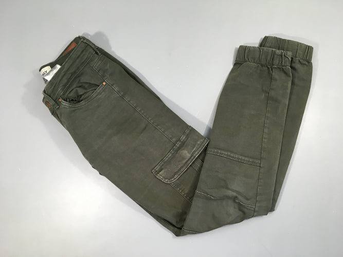 Pantalon cargo kaki 34-34 taille et chevilles élastiques, moins cher chez Petit Kiwi