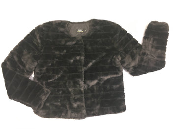 Veste fausse fourrure noire