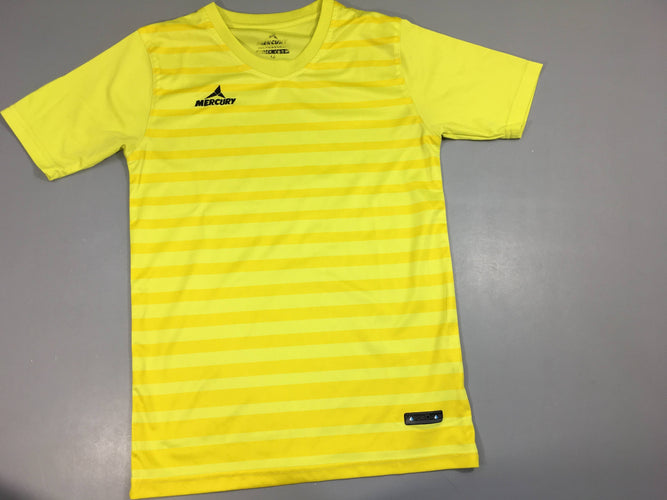 T-shirt m.c de sport jaune rayé, moins cher chez Petit Kiwi