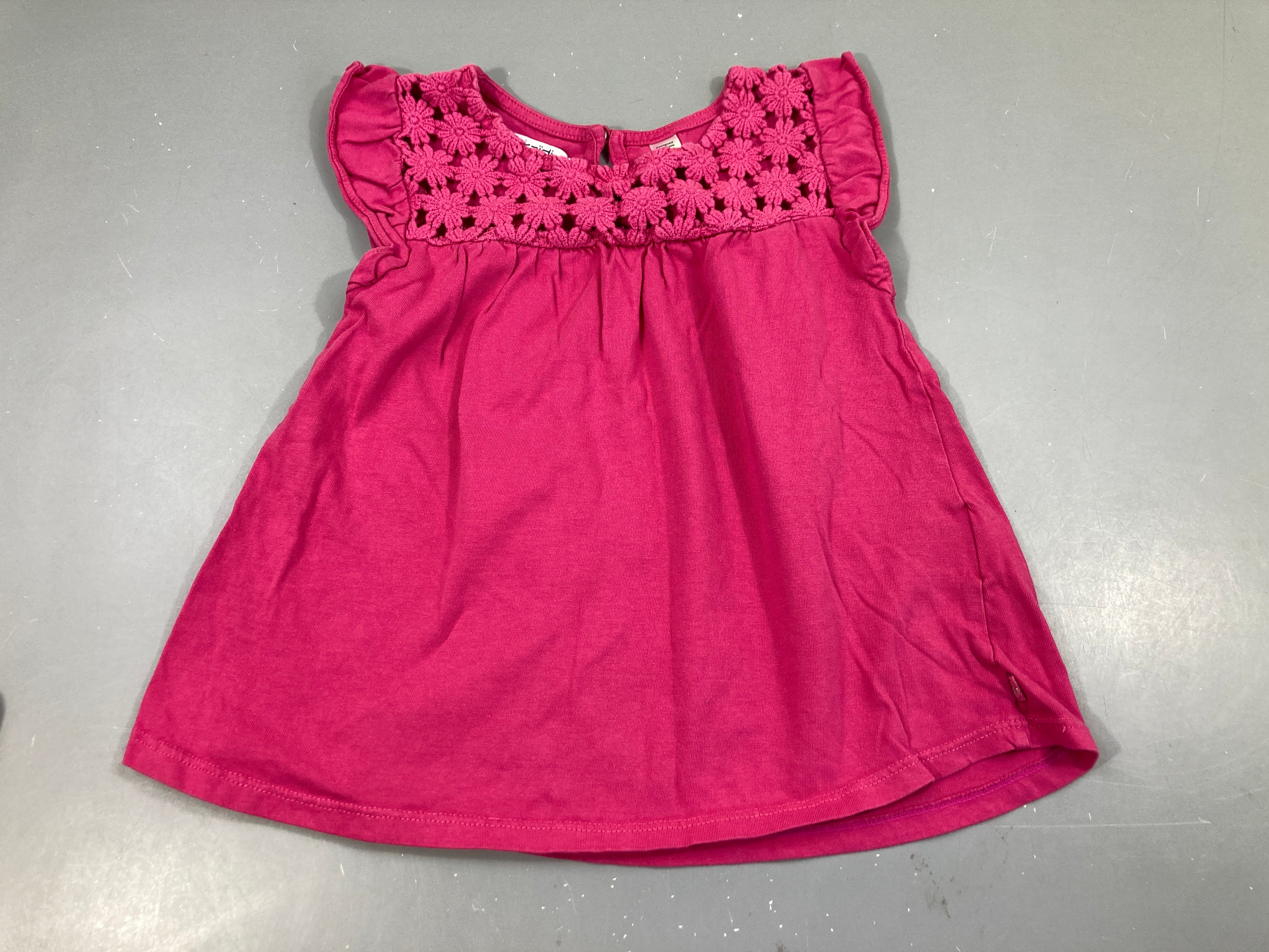 T-shirt m.c rose broderies
