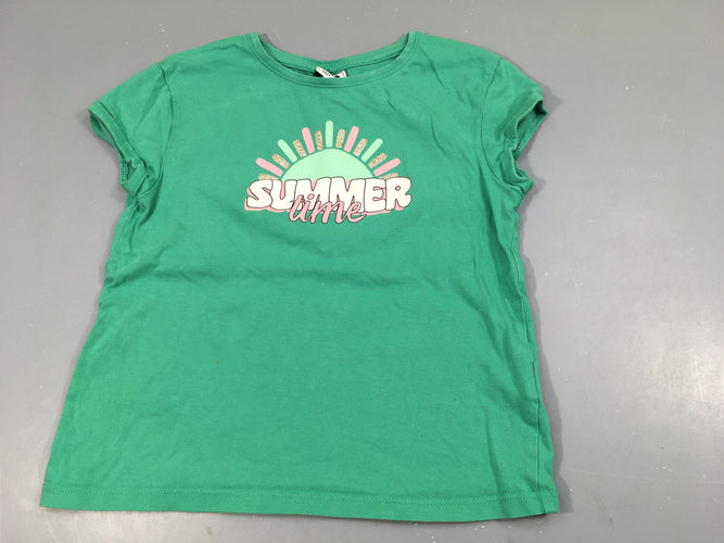 T-shirt m.c vert soleil summer, moins cher chez Petit Kiwi