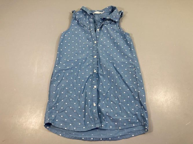 Robe s.m denim coeurs, moins cher chez Petit Kiwi