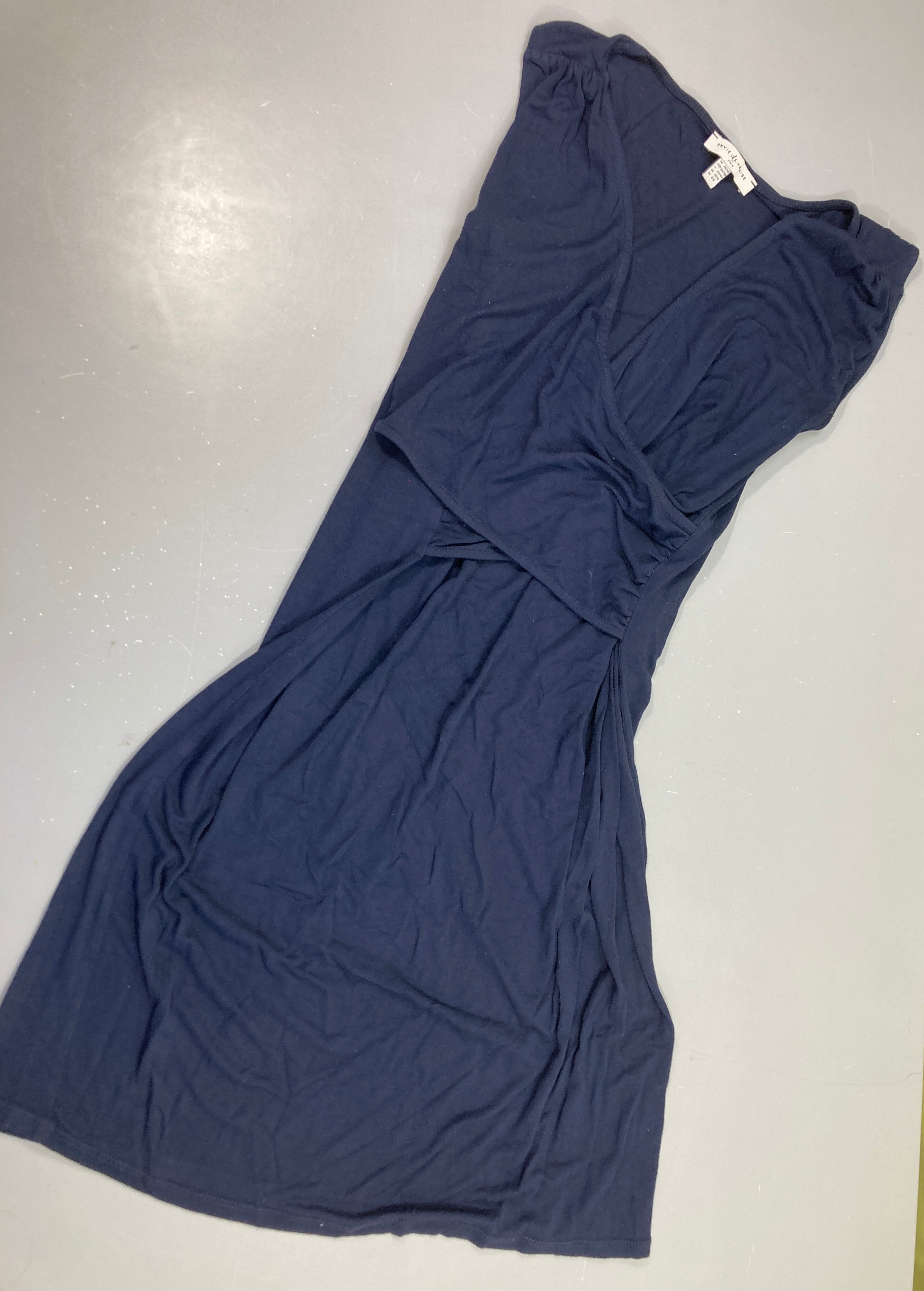 Robe s.m d'allaitement molleton bleu marine