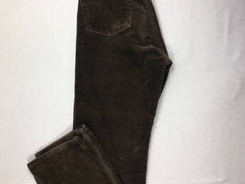 Etat neuf pantalon velours côtelé brun, W28 L34