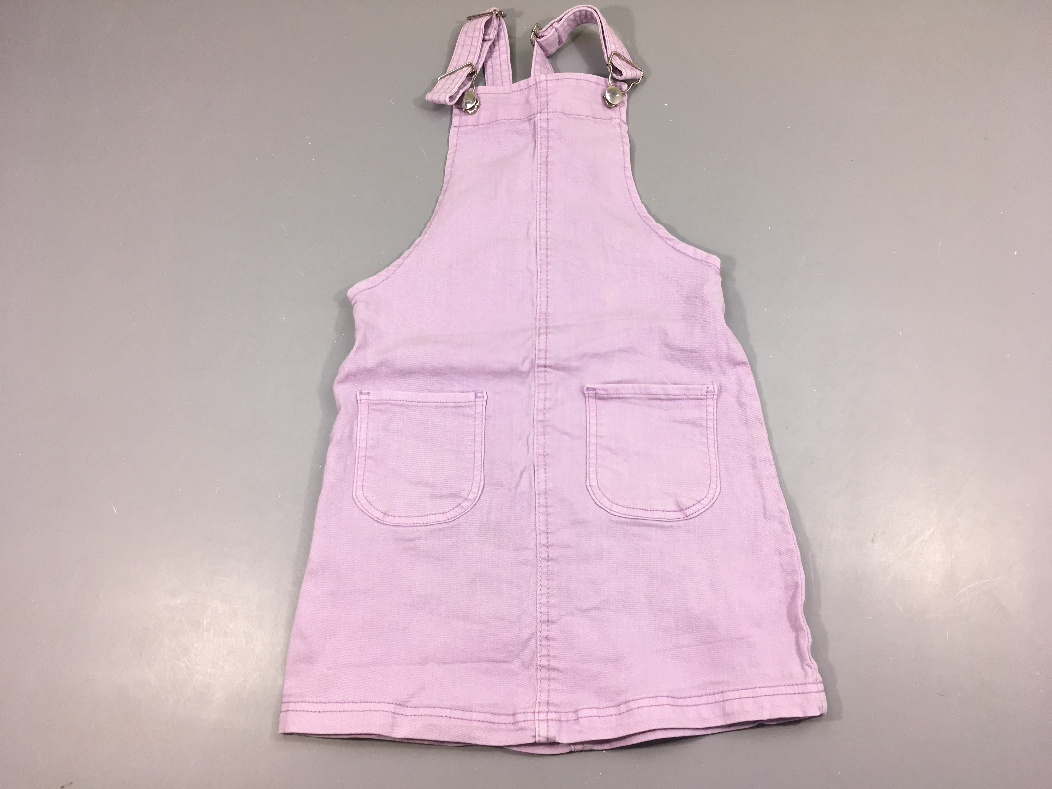 Robe salopette jeans lavande, petite tache à l'avant
