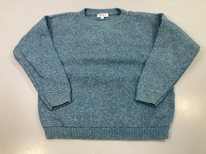 Pull bleu chiné, moins cher chez Petit Kiwi