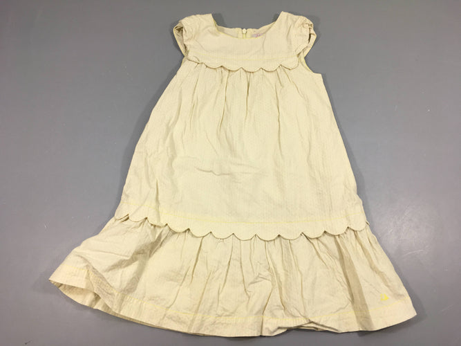 Robe m.c jaune pâle arrondis à l'avant, moins cher chez Petit Kiwi