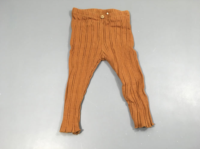 Legging côtélé marron, moins cher chez Petit Kiwi