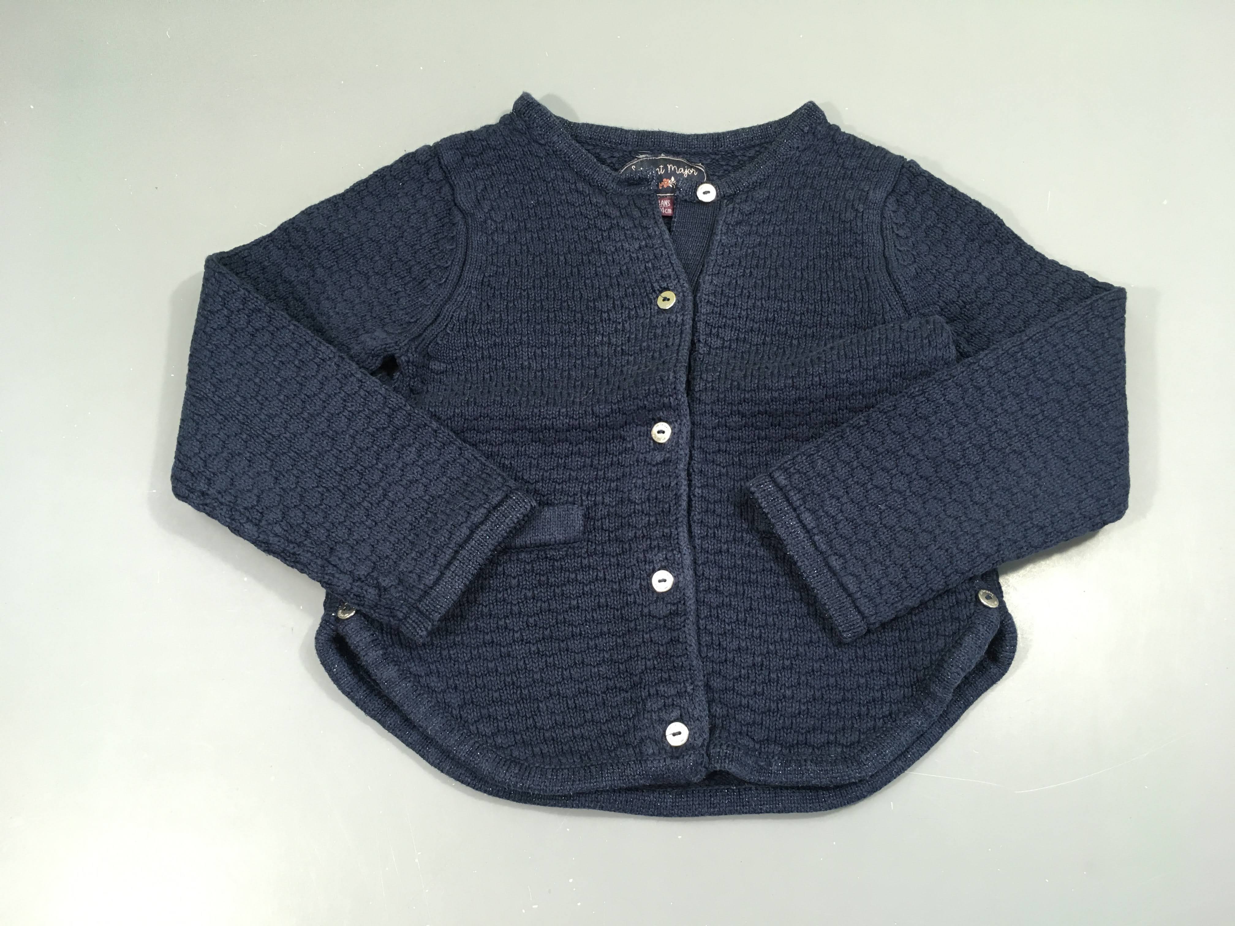 Pull bleu foncé texturé