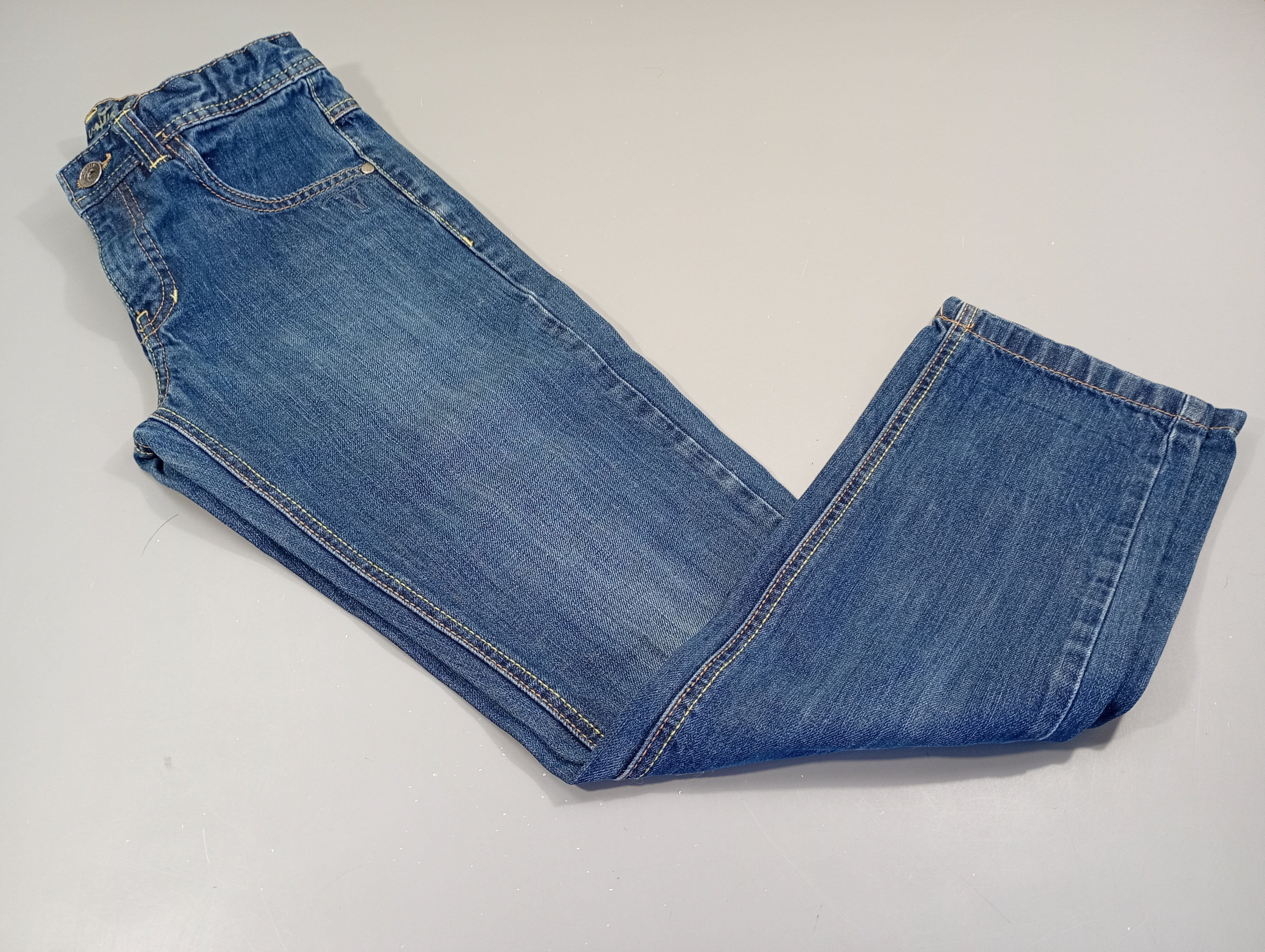 Jeans  droit bouton argenté