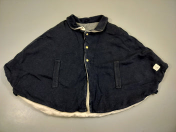 Cape bleu marine 100 % coton , pas de taille inqiquée, estimée 18m