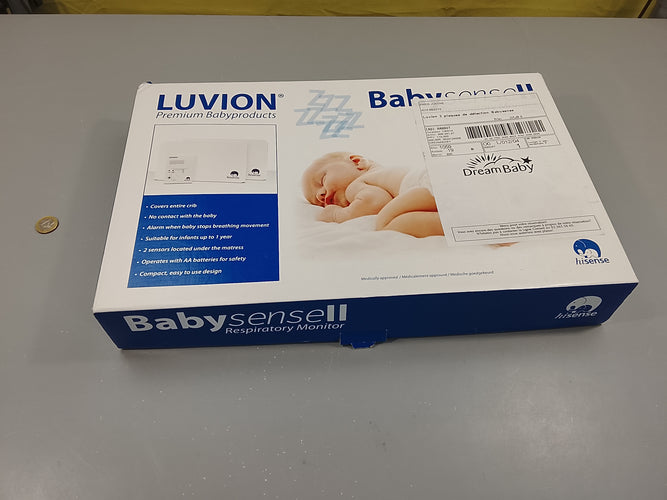 Moniteur respiratoire pour bébé, avec 2 plaques de déte.ction Luvion Babysense 7, moins cher chez Petit Kiwi