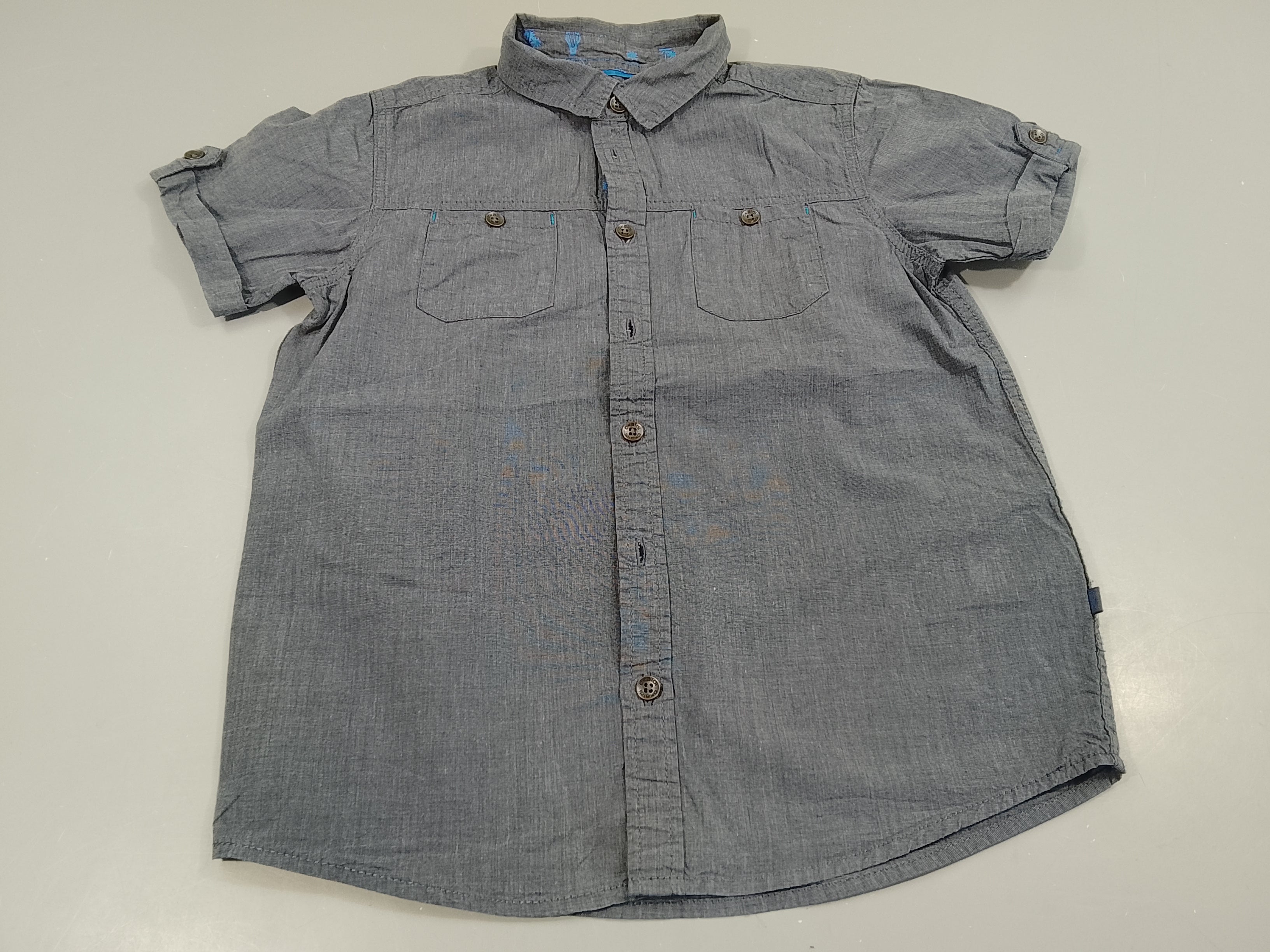 Chemise m.c bleu denim