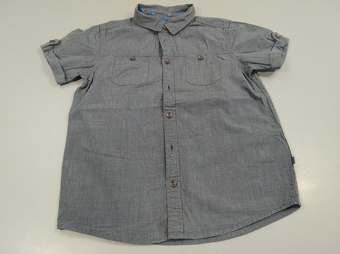 Chemise m.c bleu denim, moins cher chez Petit Kiwi
