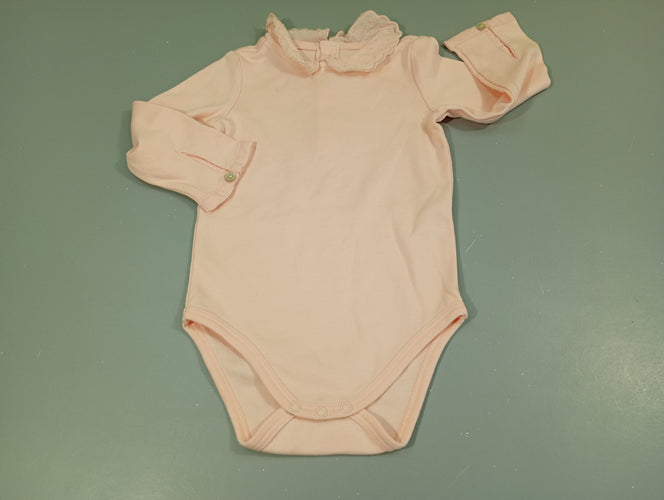 Body m.l rose clair, petit col, moins cher chez Petit Kiwi