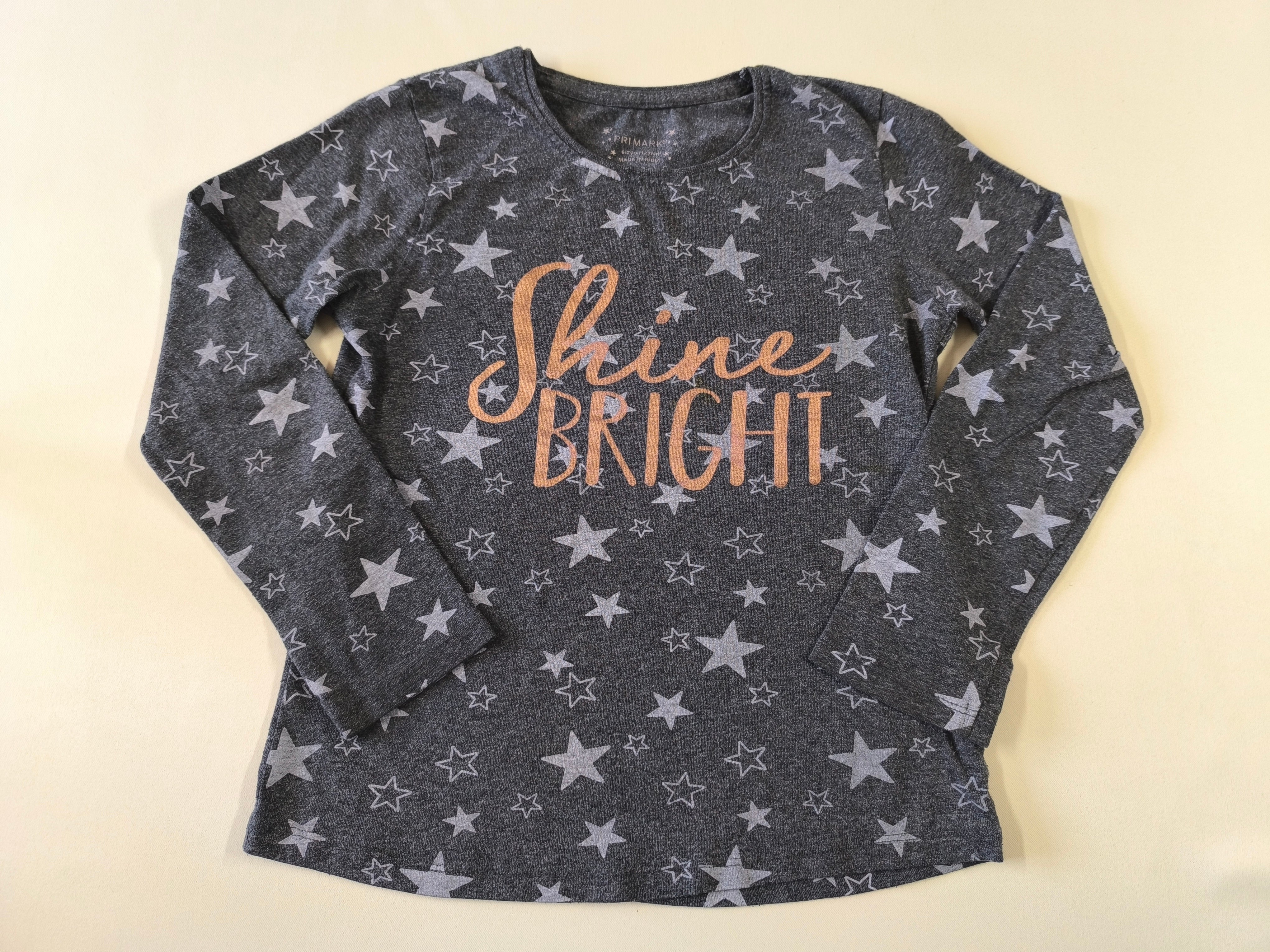 T-shirt m.l gris foncé étoiles grises 