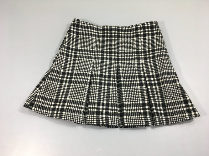 Jupe style tweed à carreaux noir blanc, moins cher chez Petit Kiwi
