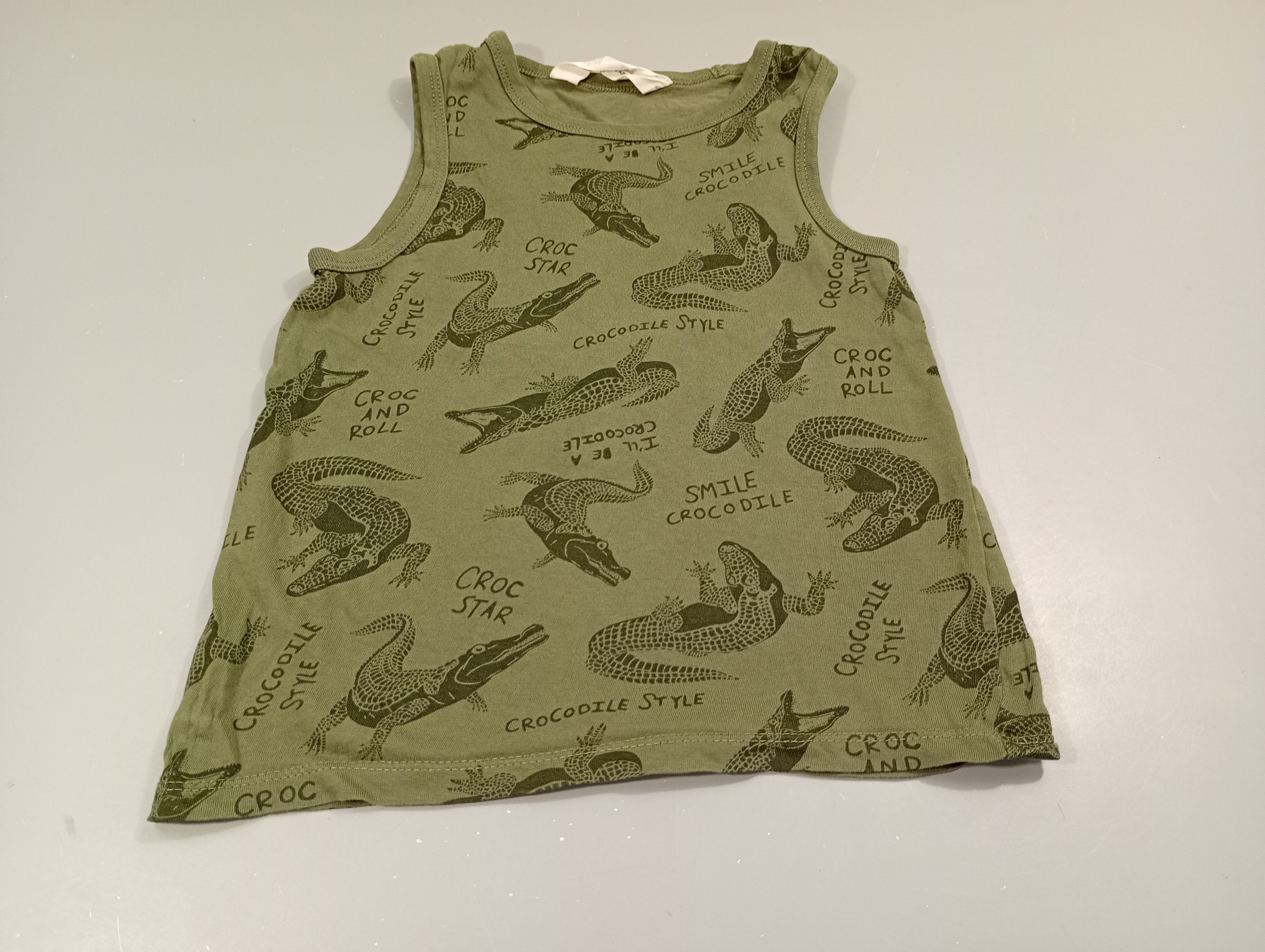 Chemisette s.m vert, crocodiles