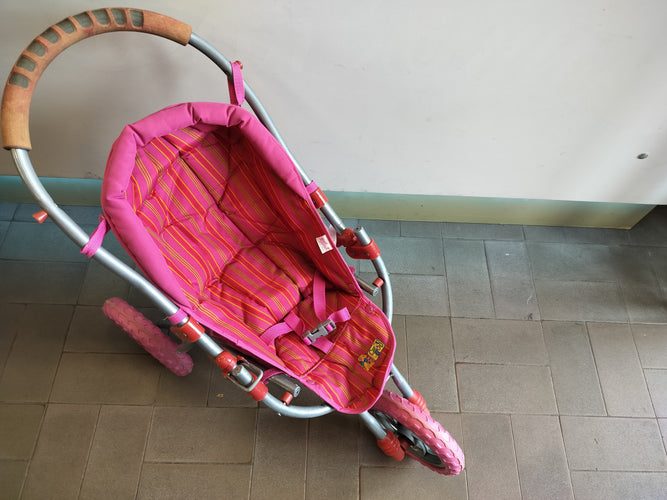 Poussette poupée rose, pliable., moins cher chez Petit Kiwi