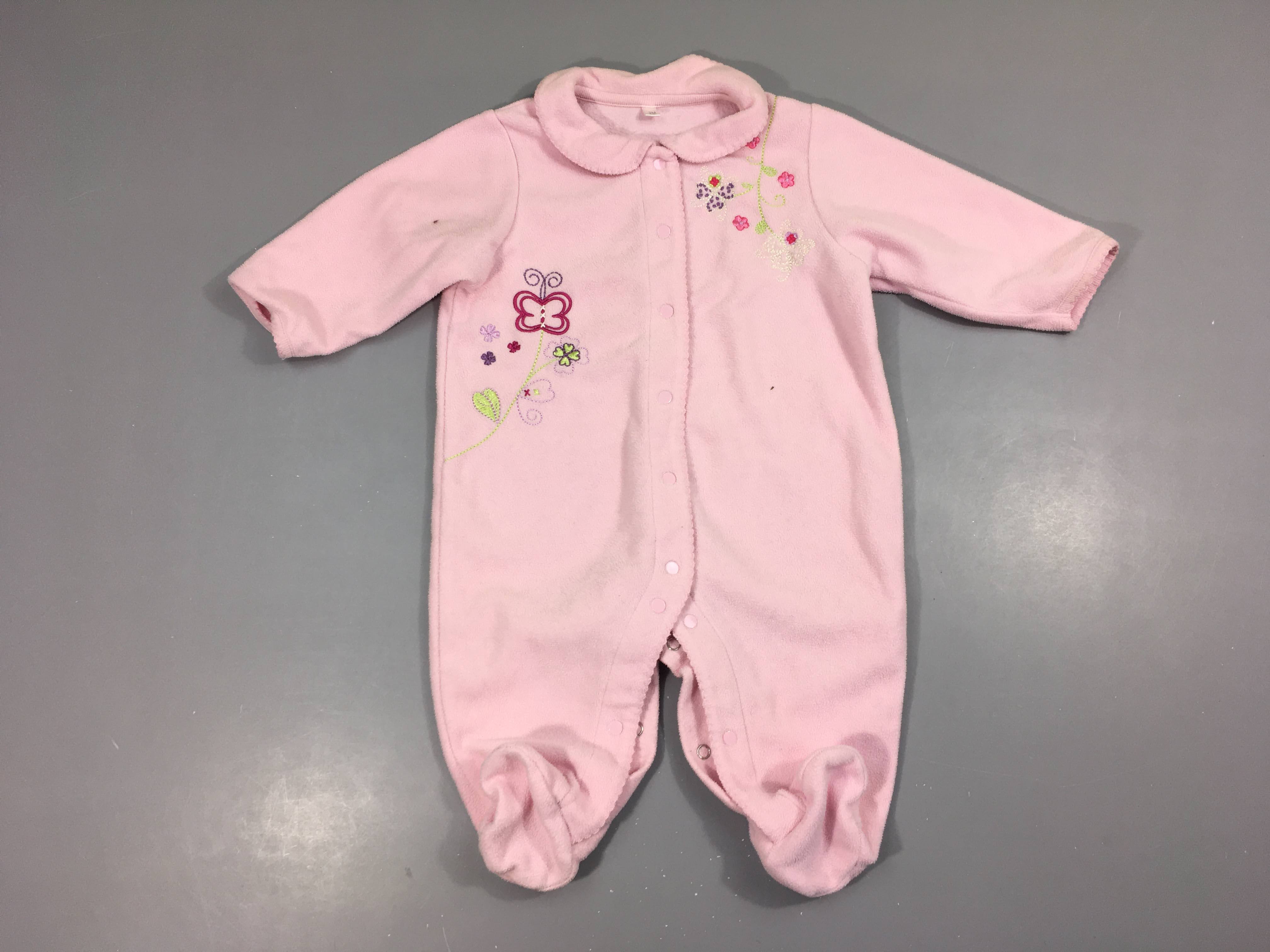 Pyjama velours rose papillon