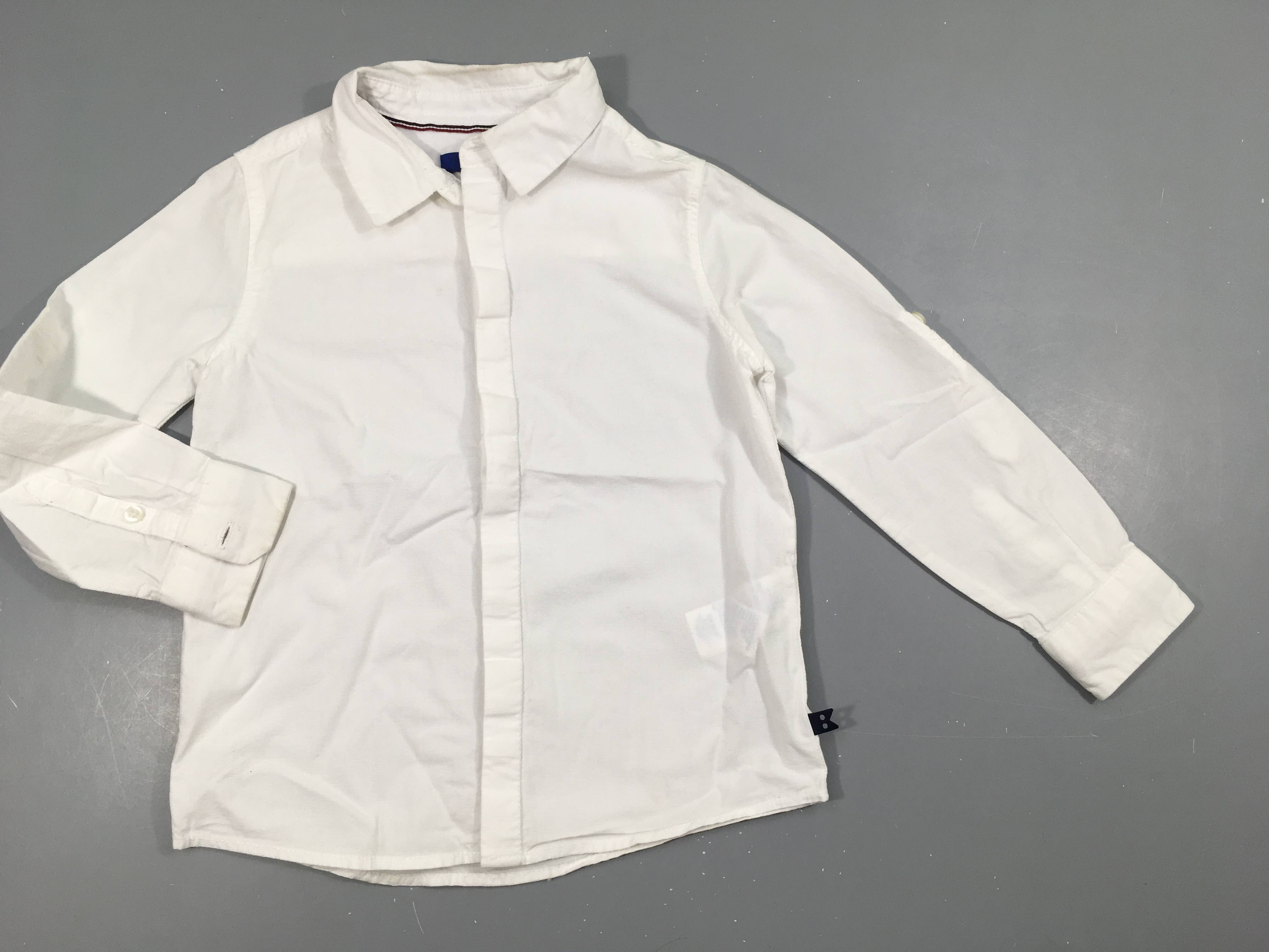 Chemise m.l blanche texturée