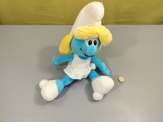 Peluche Schtroumpfette +/- 36 cm, moins cher chez Petit Kiwi