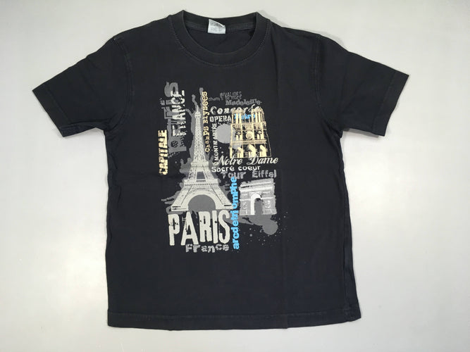 T-shirt m.c bleu foncé paris tour eiffel, moins cher chez Petit Kiwi