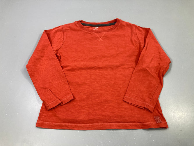 T-shirt m.l orangé uni, moins cher chez Petit Kiwi