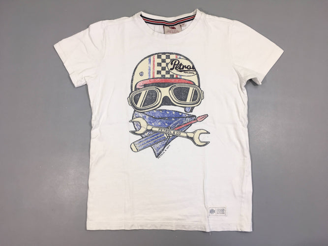 T-shirt m.c blanc petrol casque, moins cher chez Petit Kiwi