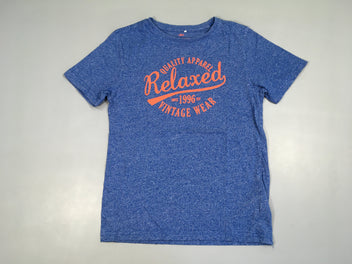 T-shirt m.c bleu chiné relaxed