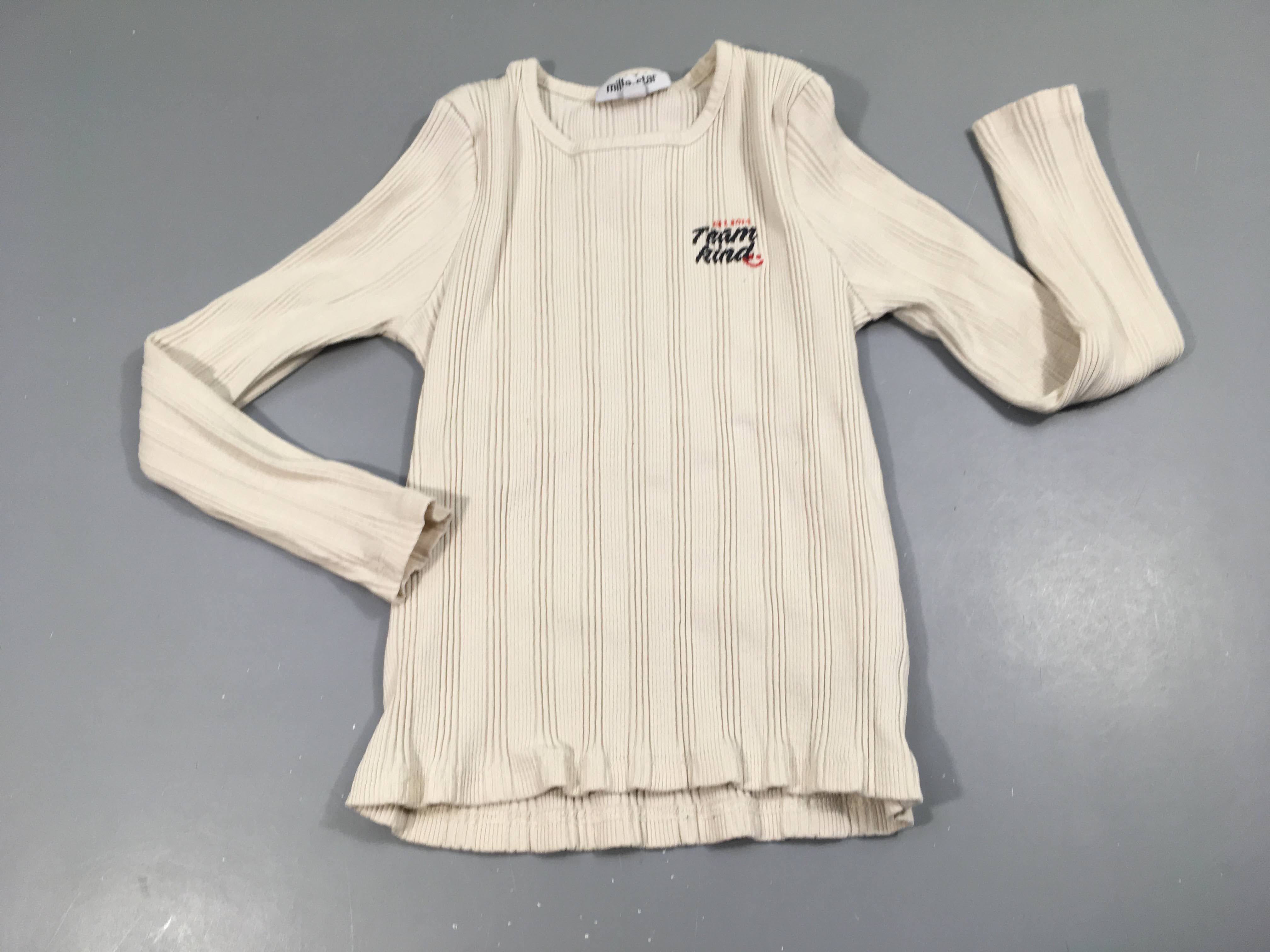 T-shirt m.l  stretch écru texturé 