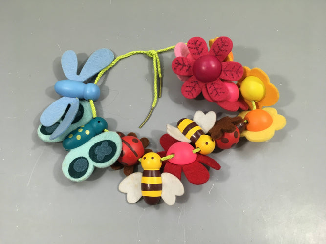 14 perles et 1 cordon - Libellule et papillon, moins cher chez Petit Kiwi