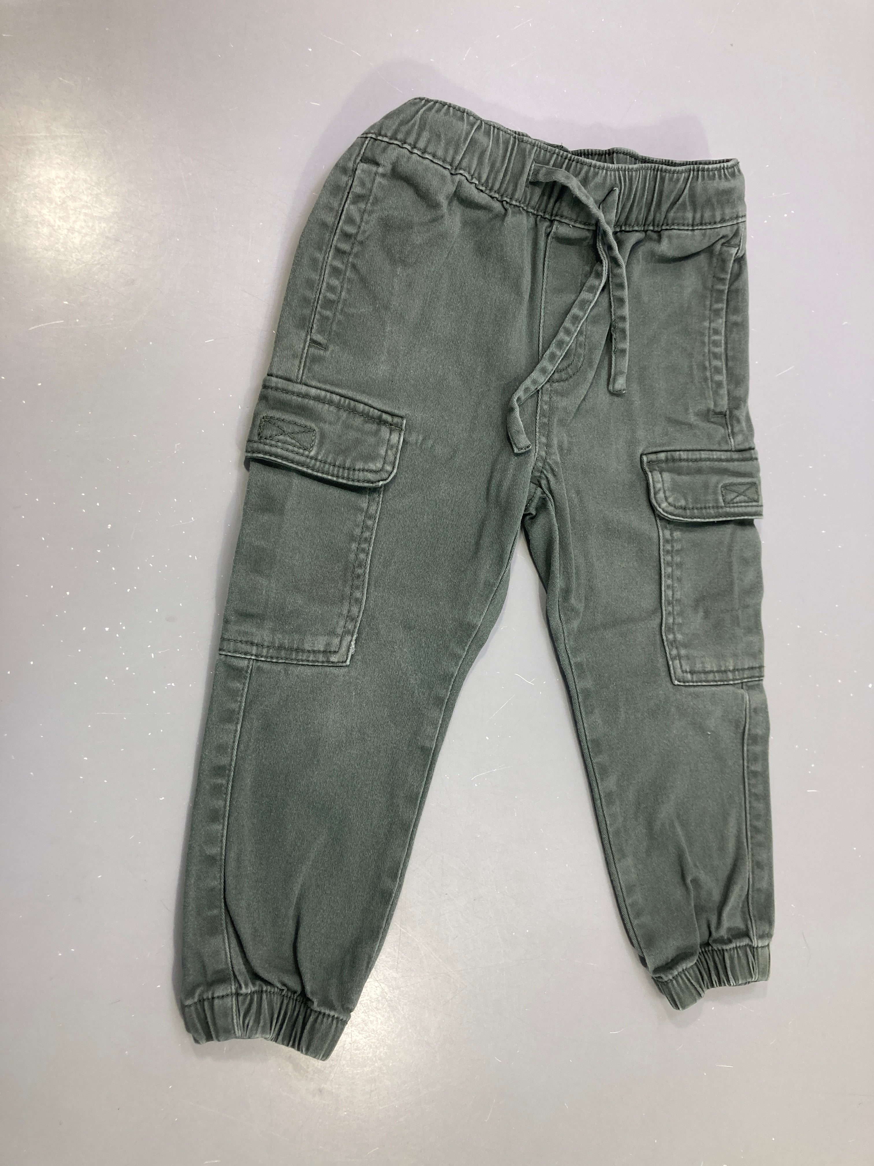 Pantalon cargo kaki jogger cordon