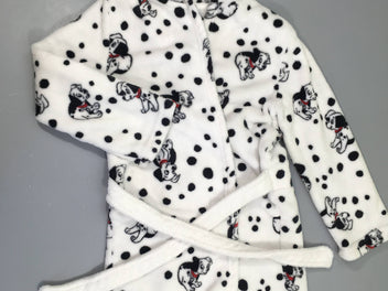 Peignoir blanc velours Dalmatiens
