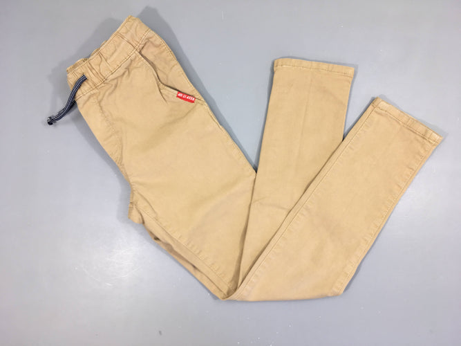 Pantalon beige taille élastique, moins cher chez Petit Kiwi