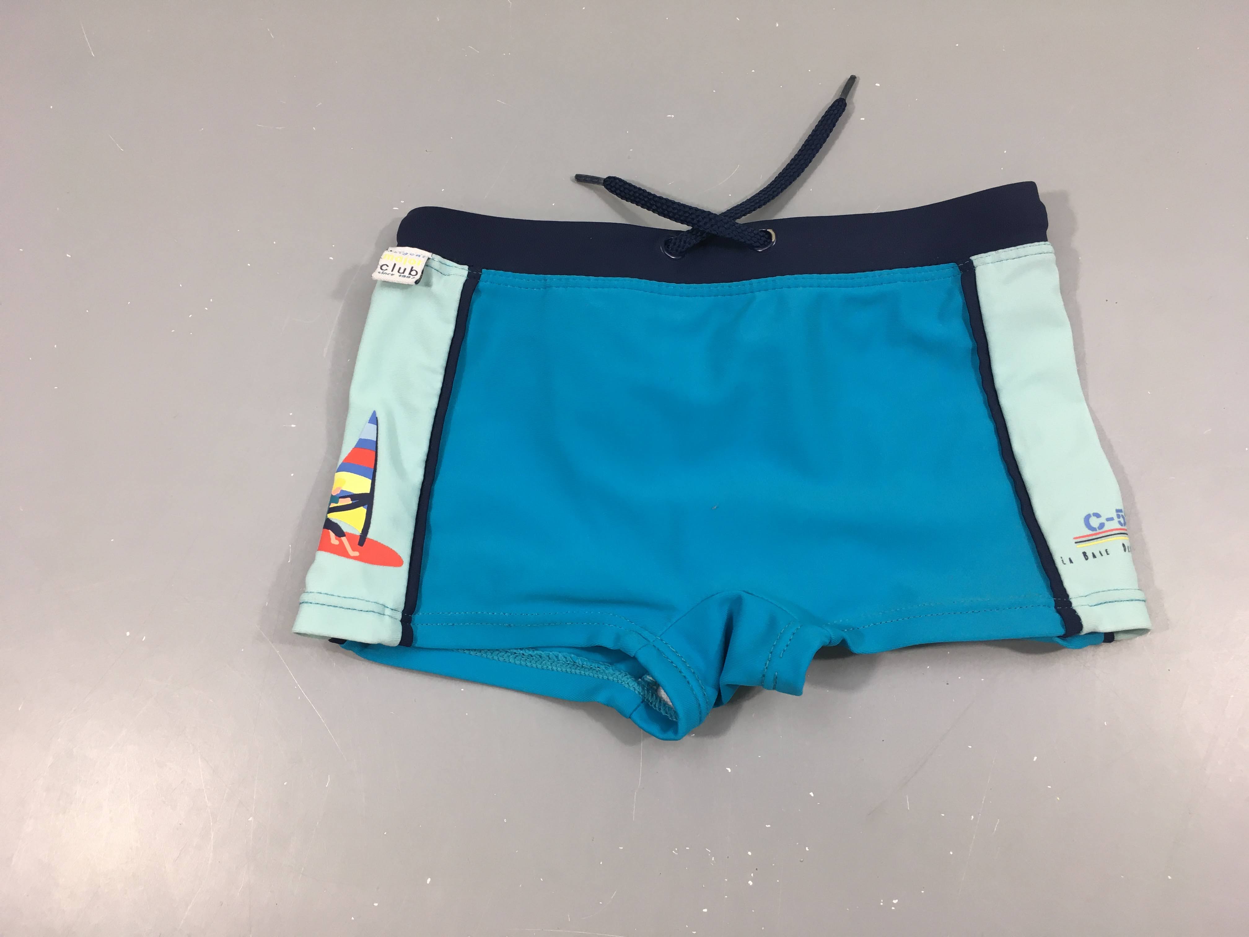 Maillot boxer bleu planche