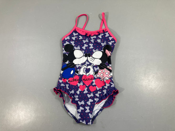 Maillot bleu foncé Mickey rose, moins cher chez Petit Kiwi