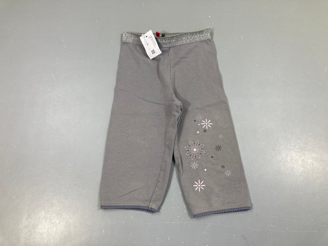 Legging sous genou gris taille irisée, moins cher chez Petit Kiwi