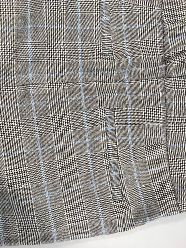 Jupe chino  à carreaux gris, blanc, bleu ., moins cher chez Petit Kiwi