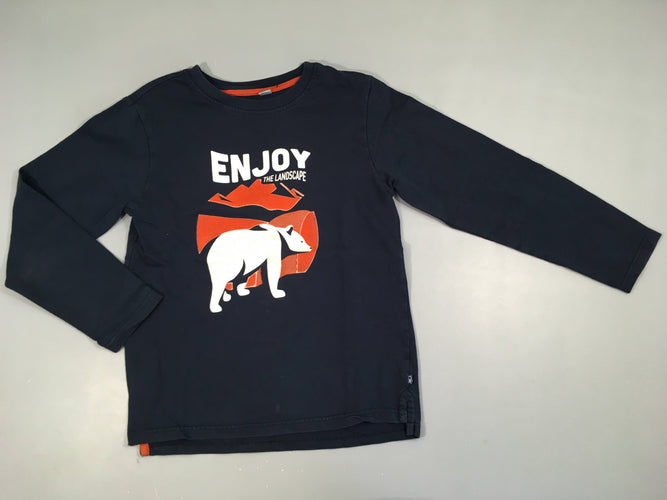 T-shirt m.l bleu foncé Enjoy texturé, moins cher chez Petit Kiwi