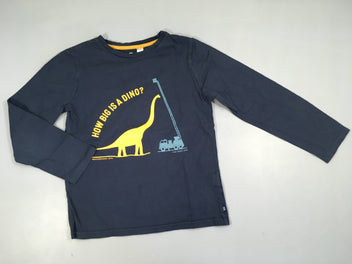 T-shirt m.l bleu Dino texturé