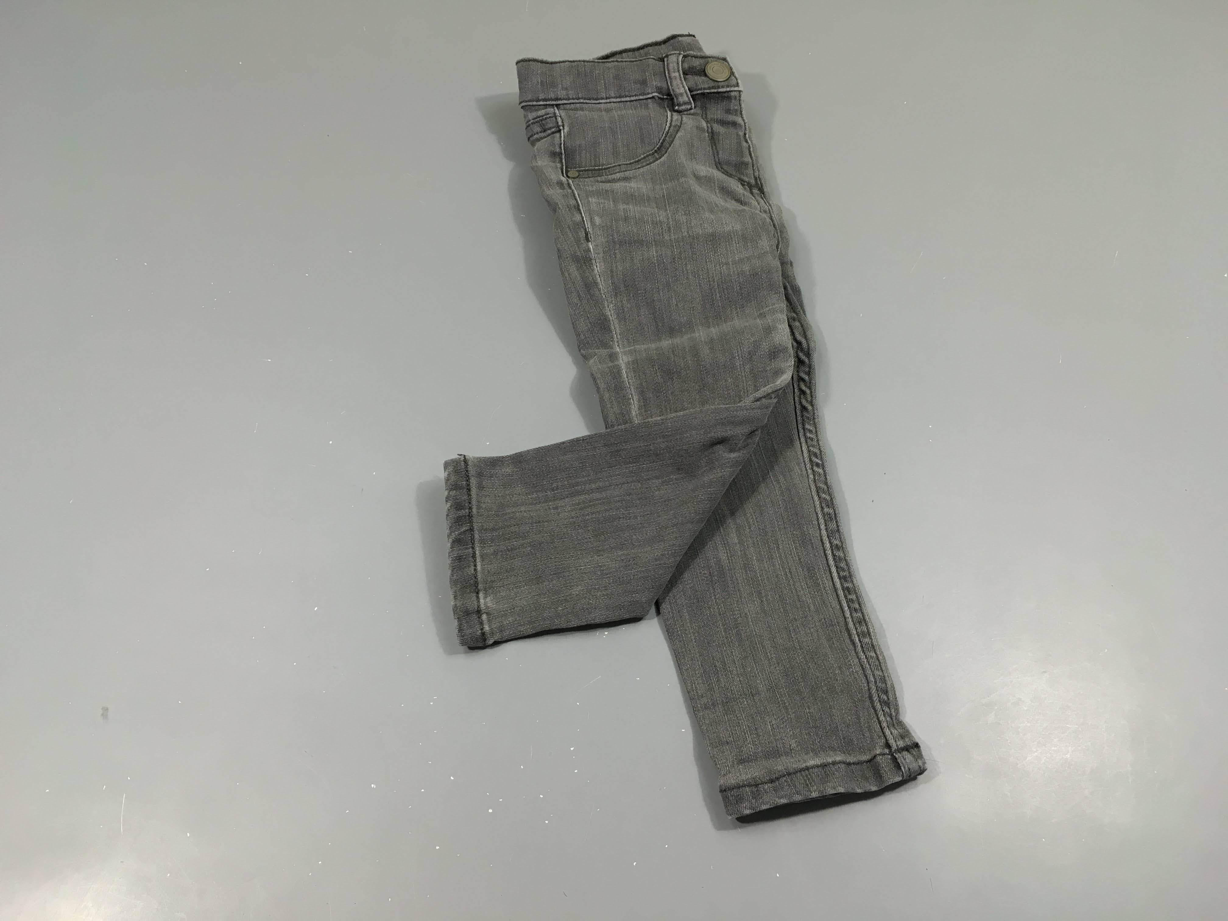 Pantalon denim gris