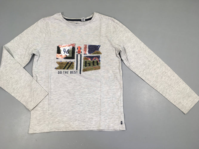 T-shirt m.l gris chiné 96 voiture sequins, moins cher chez Petit Kiwi